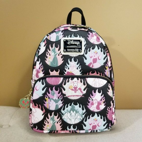 Loungefly Disney Villains Pastel Flames Backpack